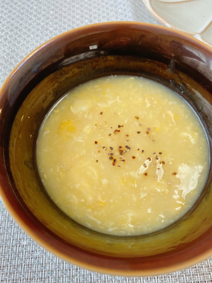 時短♫牛乳なし中華風コーンクリームスープの画像
