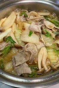 大根と白菜と豚肉の煮物