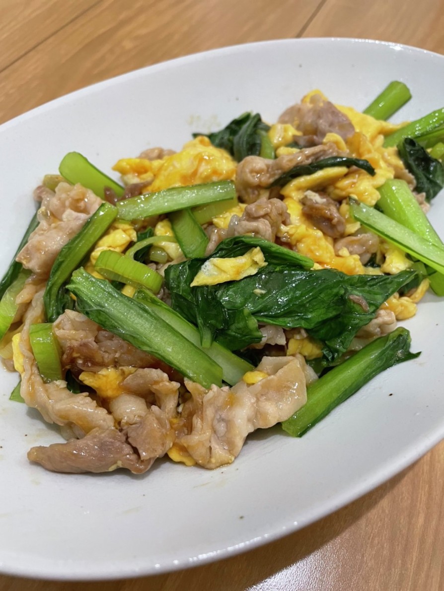 小松菜と卵の中華風炒めの画像