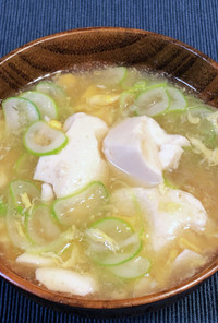 豆腐と卵の和風しょうがスープ