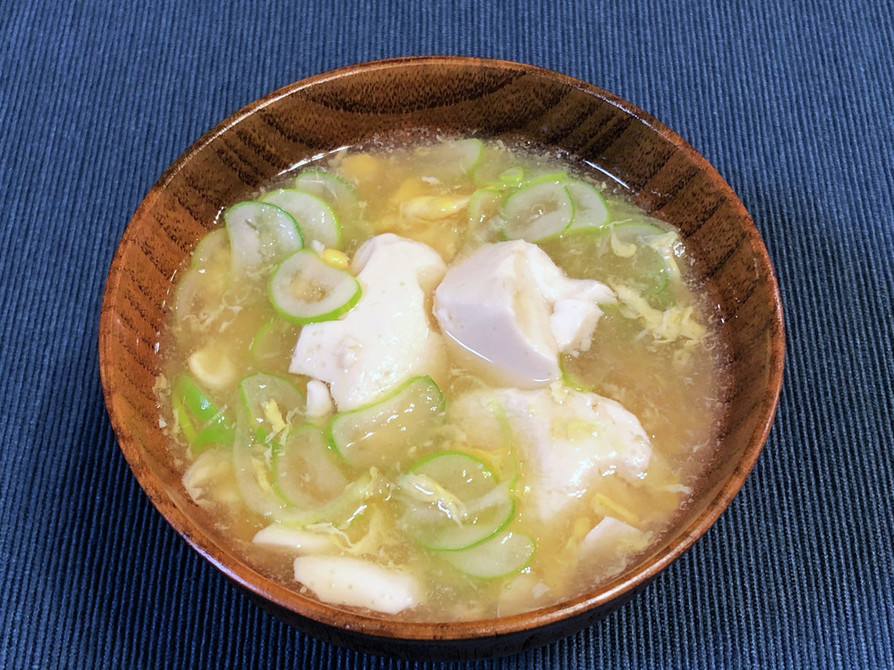 豆腐と卵の和風しょうがスープの画像