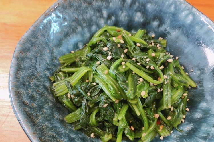ピリ辛おつまみ 大人のほうれん草胡麻和え レシピ 作り方 By Nakoko クックパッド 簡単おいしいみんなのレシピが375万品