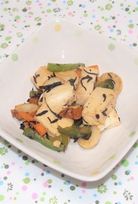 豆腐と芽ひじきの炒め煮