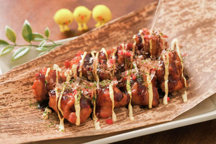 からあげdeたこ焼き風 レシピ 作り方 By 鶏人17 クックパッド 簡単おいしいみんなのレシピが355万品