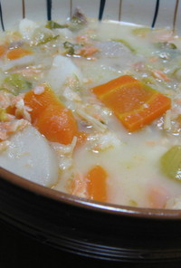 圧力鍋で作る鮭と白菜のシチュー