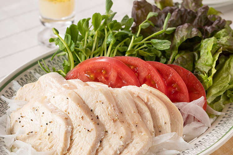 レンジで柔らか 液体塩こうじサラダチキン レシピ 作り方 By ハナマルキレシピ クックパッド 簡単おいしいみんなのレシピが352万品