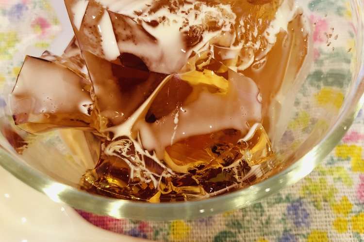 琥珀色の紅茶ゼリー レシピ 作り方 By ららるー クックパッド 簡単おいしいみんなのレシピが367万品