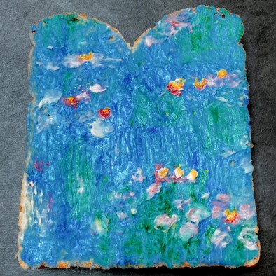 食べる油絵 モネの睡蓮トーストの写真