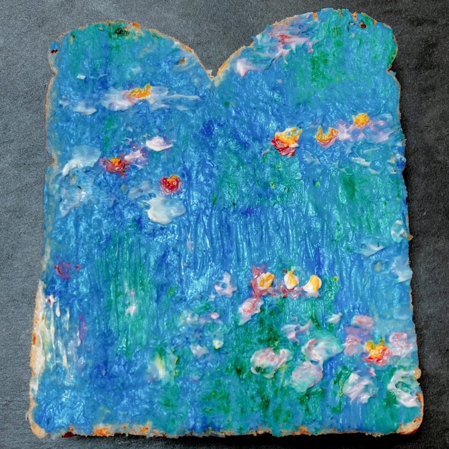食べる油絵 モネの睡蓮トーストの画像