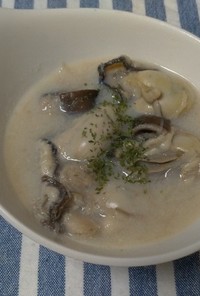 牡蠣の豆乳スープ☆