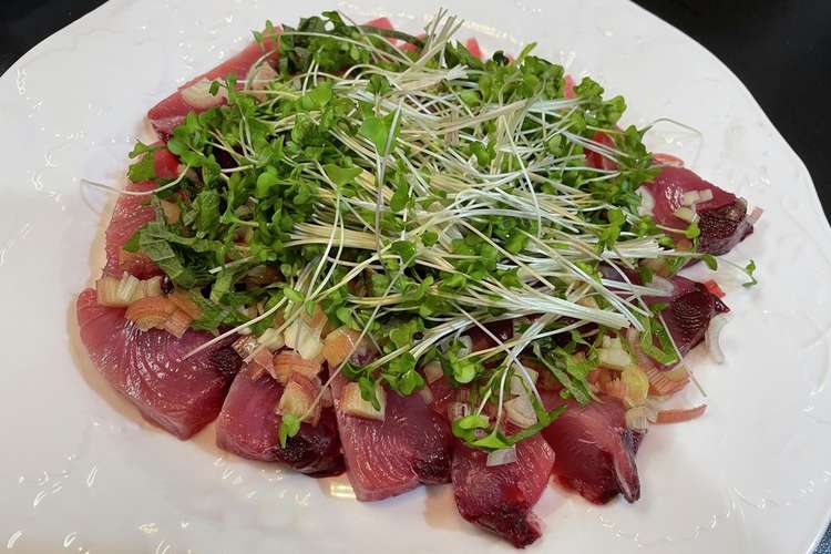 糖質オフ カツオの刺身 レシピ 作り方 By Shizukaakasaki クックパッド 簡単おいしいみんなのレシピが361万品