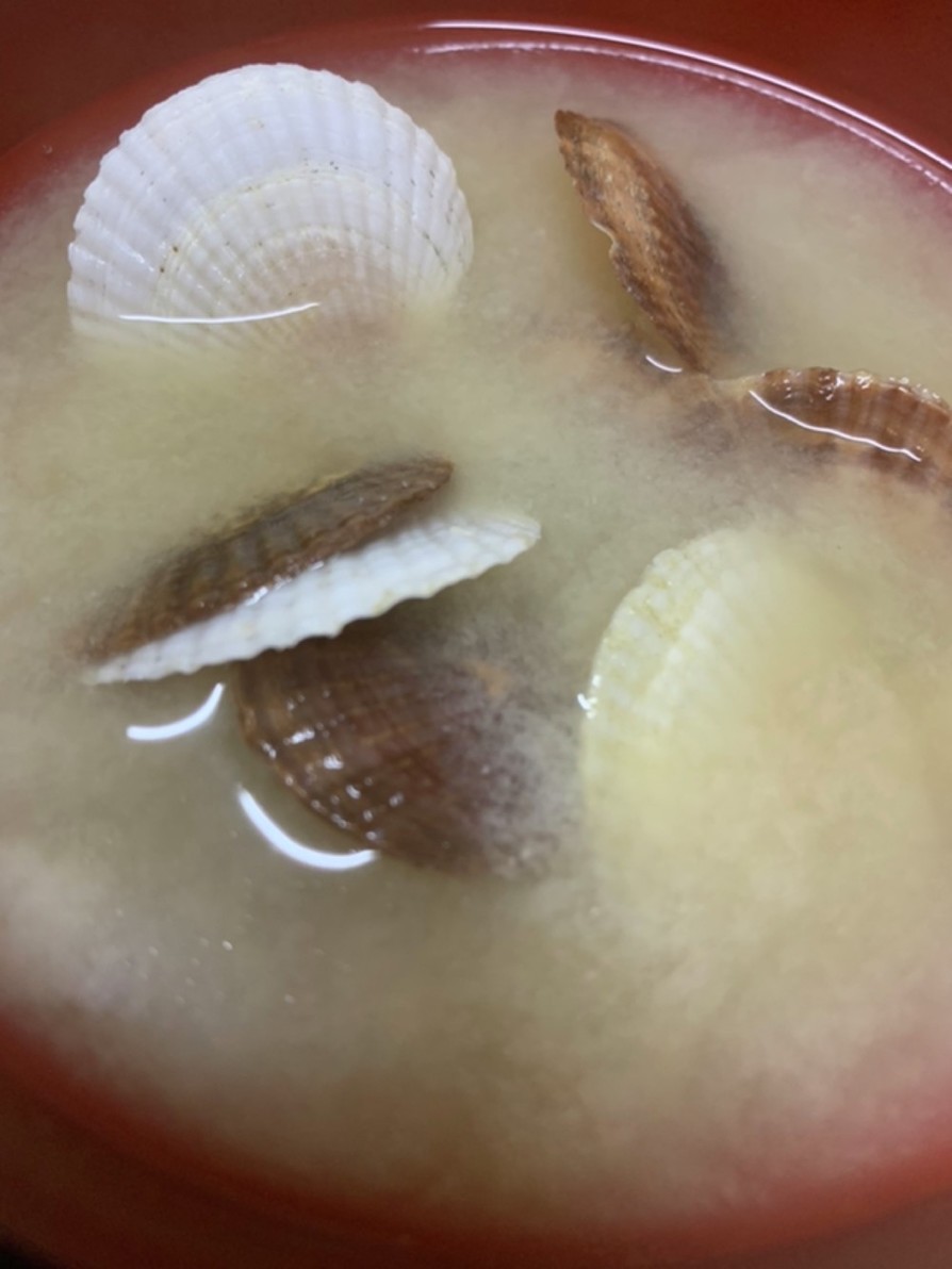 ホタテ稚貝味噌汁の画像
