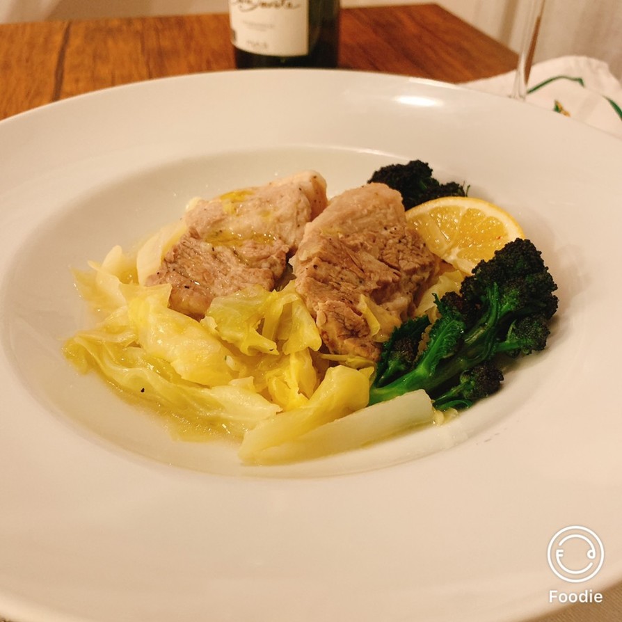 ビストロ風春キャベツのポークレモン煮の画像