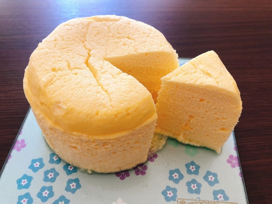 材料3つ☆糖質制限☆スフレチーズケーキ風の画像