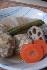 鶏団子と根菜類の煮物