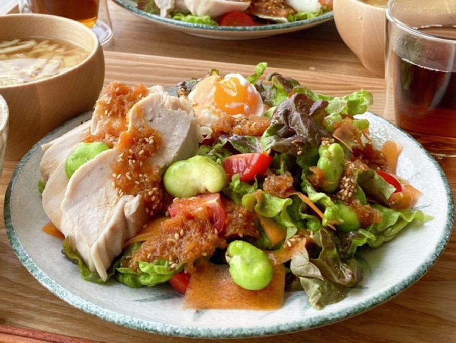 春野菜と蒸し鶏のパワーサラダの画像