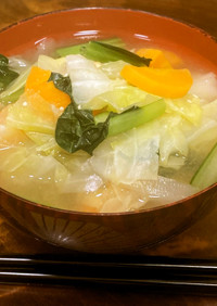 【適塩レシピ】野菜たっぷり適塩みそ汁