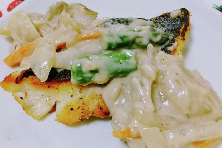 セイゴのいろいろ野菜クリームソースかけ レシピ 作り方 By たにしか クックパッド 簡単おいしいみんなのレシピが358万品