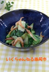 48．チンゲン菜と干しえびの中華炒め