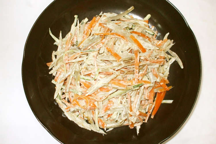 牛蒡サラダ 簡単お腹に優しい食物繊維 レシピ 作り方 By 漢方薬のタカキ大林店 クックパッド 簡単おいしいみんなのレシピが355万品