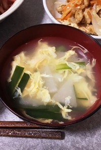 蕪と韮玉のスープ