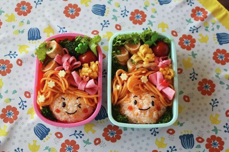 春満開 簡単 女の子キャラ弁 リボン レシピ 作り方 By ゆいきちママ クックパッド 簡単おいしいみんなのレシピが357万品