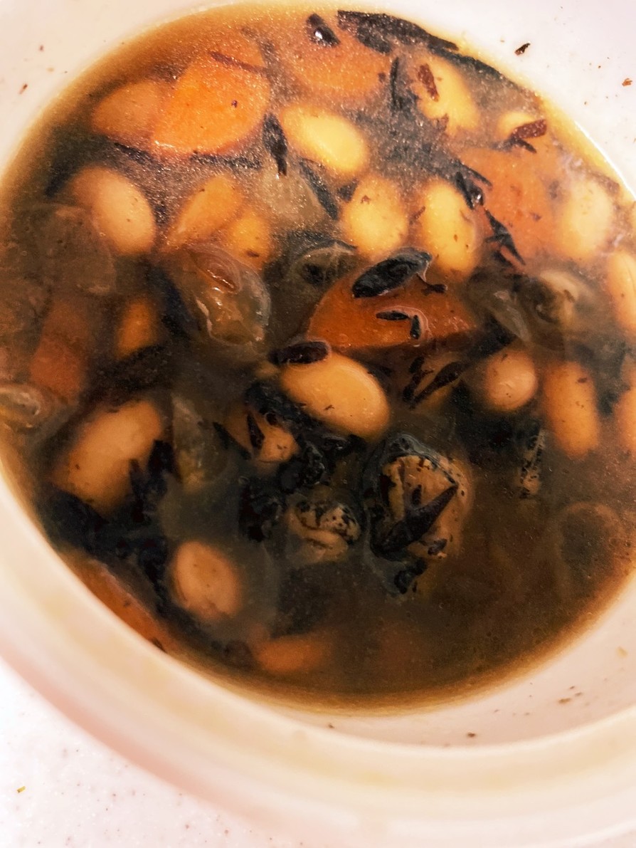 つぶ貝とひじき大豆の簡単にできる煮物の画像