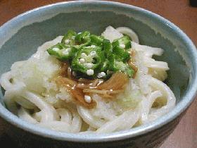 簡単讃岐うどん!オクラとなめたけのおろしうどん