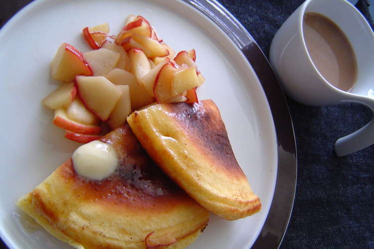 焼きりんごを添えたホットケーキ レシピ 作り方 By Ploudy クックパッド 簡単おいしいみんなのレシピが360万品