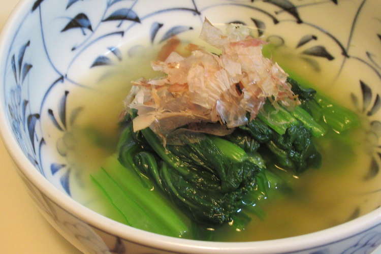 生わさびの香りが 小松菜の白だしおひたし レシピ 作り方 By ﾋﾟｰさんのﾟｰﾟﾟ クックパッド 簡単おいしいみんなのレシピが354万品