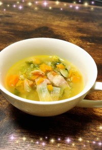 セロリが美味しいふわふわ野菜スープ