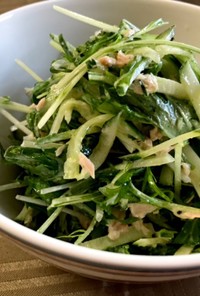 水菜と胡瓜の無限和風サラダ