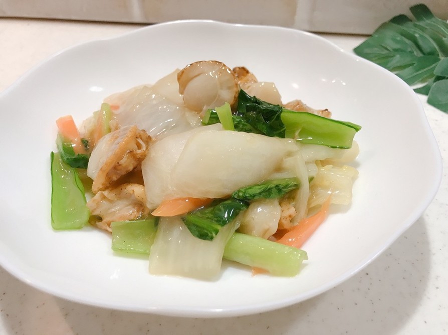 白菜と小松菜、ホタテの簡単♥炒め物の画像
