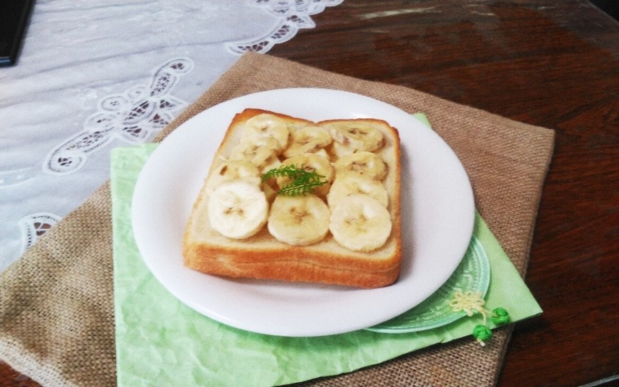ほんわか♪蜂蜜クリチバナナトーストの画像