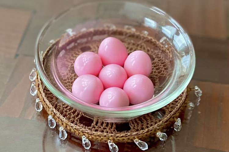 ピンク色のうずら玉子 レシピ 作り方 By クック3539py クックパッド 簡単おいしいみんなのレシピが367万品