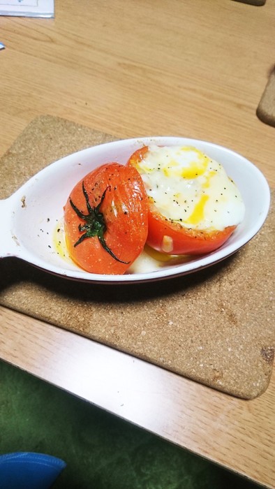 トマトとツナのオリーブオイル焼きの写真