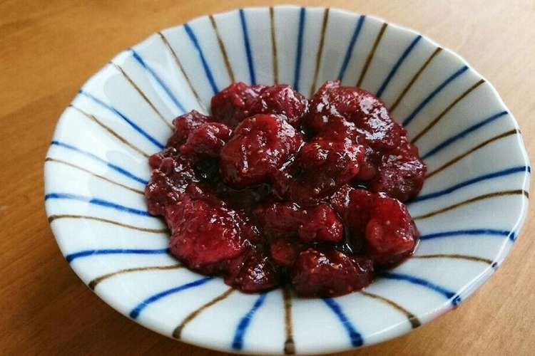 いちごシロップのいちごジャム レシピ 作り方 By うさこのおうち クックパッド 簡単おいしいみんなのレシピが361万品