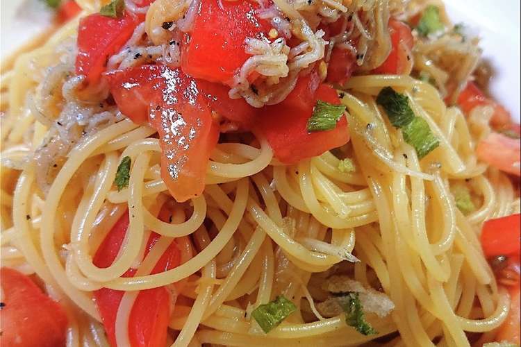しらすとトマトの冷製パスタ 混ぜるだけ レシピ 作り方 By ひんまにシェフ クックパッド 簡単おいしいみんなのレシピが360万品
