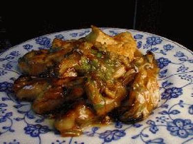 牡蠣と豆腐の中華風炒めの写真