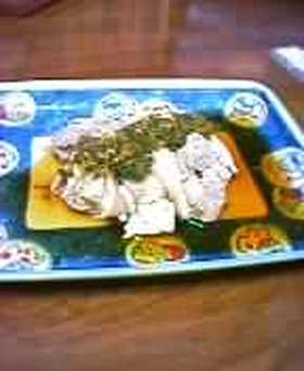 蒸し鶏の椒麻ソース