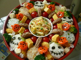 ハロウィンパーティーごはん♡寿司おけで!