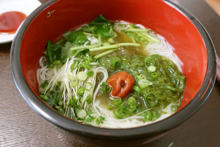 メカブととろろ昆布の温ったかそうめん レシピ 作り方 By クックj5lryo クックパッド 簡単おいしいみんなのレシピが356万品