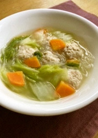 【高齢者】白菜と肉団子のスープ