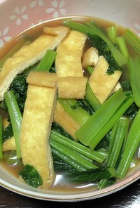 【超簡単！】小松菜と油揚げのあっさり煮