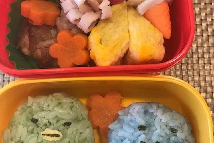 すみっこぐらしのとかげとペンギンキャラ弁 レシピ 作り方 By ダッフィー ママ クックパッド 簡単おいしいみんなのレシピが361万品