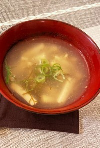 回復食　豆腐ともずくのスープ