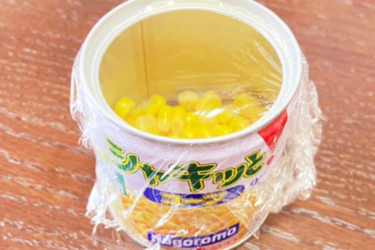 我が家のコーン缶保管方法〜 レシピ・作り方 by 猫好きなひと 