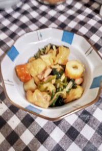 ☆鶏皮オイルの野菜の煮物