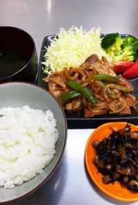 【糖質制限食】たっぷり野菜と豚の生姜焼き