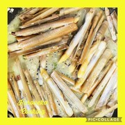 マテ貝のジェノベーゼ炒めの写真